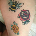 Фото тату мохнатый полосатый шмель 03.01.2021 №545 -bumblebee tattoo- tatufoto.com