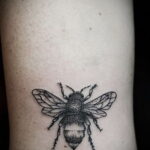 Фото тату мохнатый полосатый шмель 03.01.2021 №554 -bumblebee tattoo- tatufoto.com
