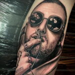Фото тату портрет Мак Миллера 20.01.2021 №0003 - Mac Miller tattoo - tatufoto.com