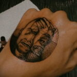 Фото тату портрет Мак Миллера 20.01.2021 №0008 - Mac Miller tattoo - tatufoto.com