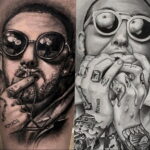 Фото тату портрет Мак Миллера 20.01.2021 №0013 - Mac Miller tattoo - tatufoto.com