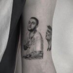 Фото тату портрет Мак Миллера 20.01.2021 №0019 - Mac Miller tattoo - tatufoto.com