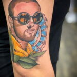 Фото тату портрет Мак Миллера 20.01.2021 №0020 - Mac Miller tattoo - tatufoto.com