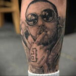 Фото тату портрет Мак Миллера 20.01.2021 №0026 - Mac Miller tattoo - tatufoto.com