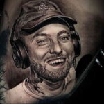 Фото тату портрет Мак Миллера 20.01.2021 №0042 - Mac Miller tattoo - tatufoto.com