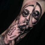 Фото тату портрет Мак Миллера 20.01.2021 №0054 - Mac Miller tattoo - tatufoto.com