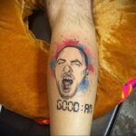 Фото тату портрет Мак Миллера 20.01.2021 №0066 - Mac Miller tattoo - tatufoto.com
