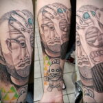 Фото тату портрет Мак Миллера 20.01.2021 №0070 - Mac Miller tattoo - tatufoto.com