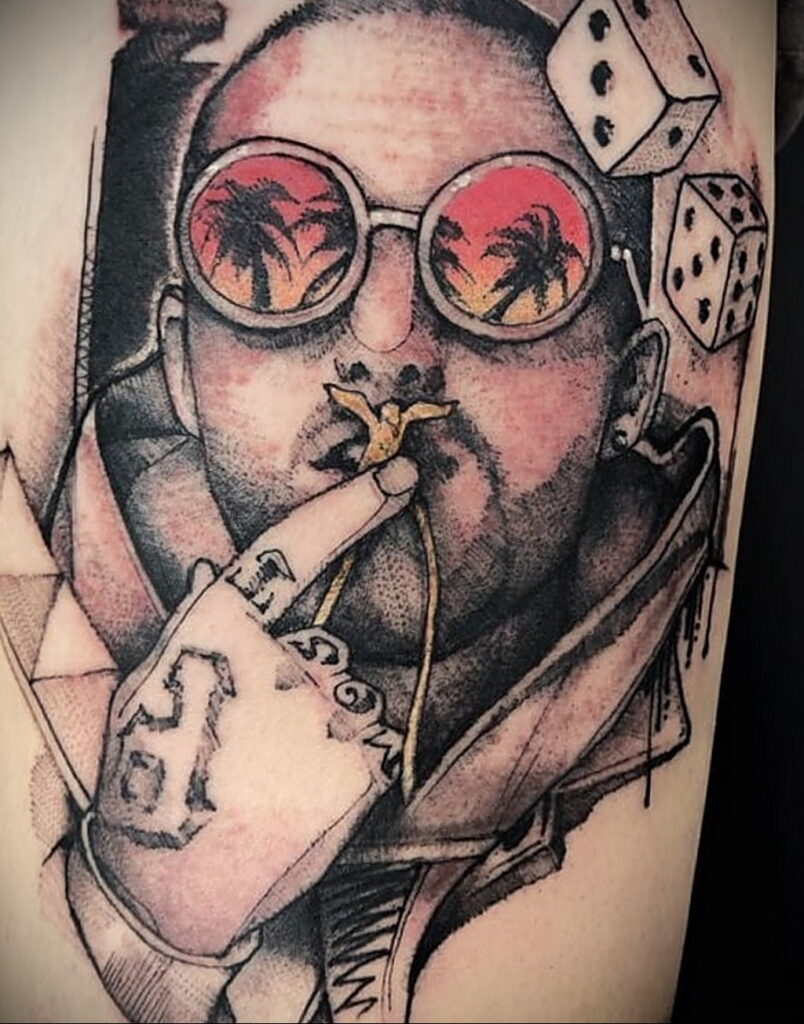 Фото тату портрет Мак Миллера 20.01.2021 №0071 - Mac Miller tattoo - tatufoto.com