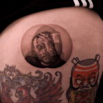 Фото тату портрет Мак Миллера 20.01.2021 №0081 - Mac Miller tattoo - tatufoto.com