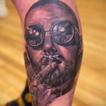 Фото тату портрет Мак Миллера 20.01.2021 №0083 - Mac Miller tattoo - tatufoto.com