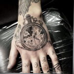 Фото тату разбитые часы 17.01.2021 №0003 -broken clock tattoo-tatufoto.com
