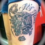 Фото тату разбитые часы 17.01.2021 №0006 -broken clock tattoo-tatufoto.com