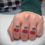 Фото тату рисунок вишня 07.01.2021 №086 -cherry tattoo- tatufoto.com