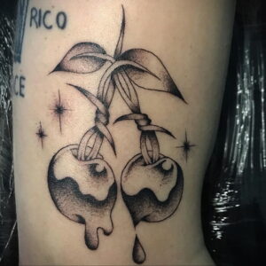 Фото тату рисунок вишня 07.01.2021 №120 -cherry tattoo- tatufoto.com