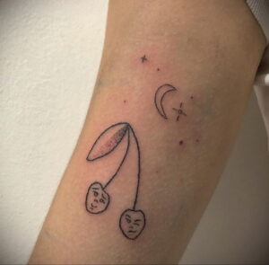 Фото тату рисунок вишня 07.01.2021 №121 -cherry tattoo- tatufoto.com