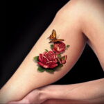 Фото тату роза для девушки 25.01.2021 №0003 - rose tattoo for girls - tatufoto.com