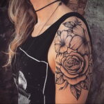 Фото тату роза для девушки 25.01.2021 №0029 - rose tattoo for girls - tatufoto.com