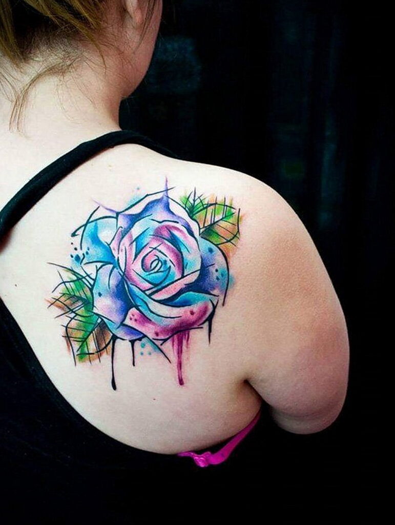 Фото тату роза для девушки 25.01.2021 №0047 - rose tattoo for girls - tatufoto.com
