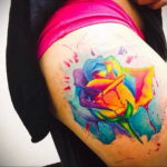 Фото тату роза для девушки 25.01.2021 №0064 - rose tattoo for girls - tatufoto.com