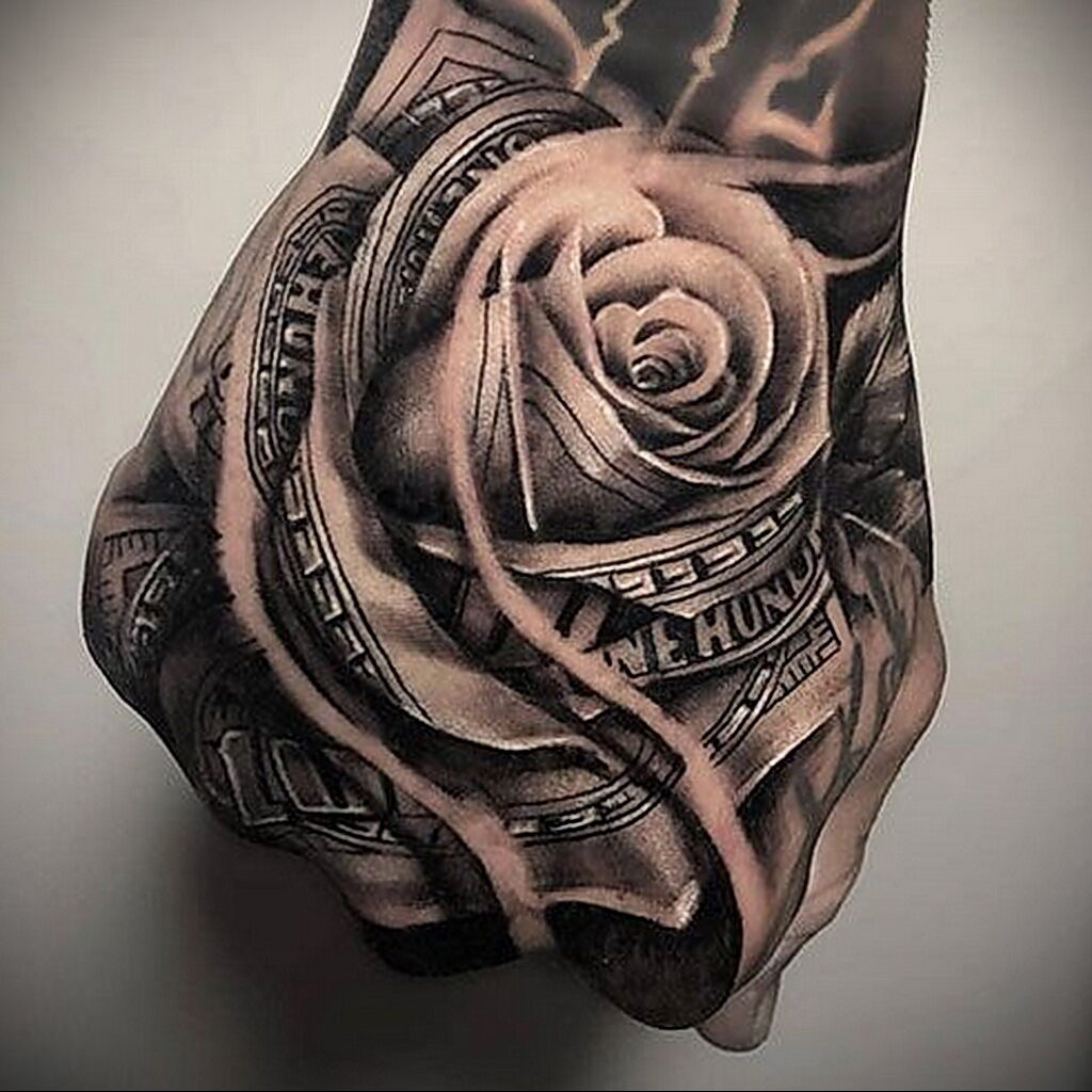 Фото тату роза на руке 25.01.2021 №0001 - rose tattoo on hand - tatufoto.com