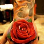 Фото тату роза на руке 25.01.2021 №0011 - rose tattoo on hand - tatufoto.com