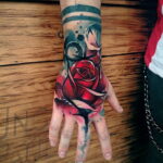Фото тату роза на руке 25.01.2021 №0023 - rose tattoo on hand - tatufoto.com