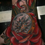 Фото тату роза на руке 25.01.2021 №0051 - rose tattoo on hand - tatufoto.com