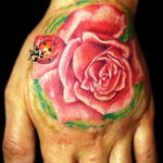 Фото тату роза на руке 25.01.2021 №0078 - rose tattoo on hand - tatufoto.com