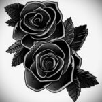 Фото тату с черной розой 25.01.2021 №0009 - black rose tattoo - tatufoto.com