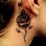 Фото тату с черной розой 25.01.2021 №0049 - black rose tattoo - tatufoto.com