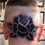 Фото тату с черной розой 25.01.2021 №0062 - black rose tattoo - tatufoto.com