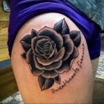 Фото тату с черной розой 25.01.2021 №0067 - black rose tattoo - tatufoto.com