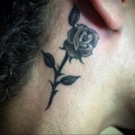 Фото тату с черной розой 25.01.2021 №0069 - black rose tattoo - tatufoto.com