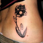 Фото тату с черной розой 25.01.2021 №0075 - black rose tattoo - tatufoto.com