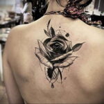 Фото тату с черной розой 25.01.2021 №0076 - black rose tattoo - tatufoto.com