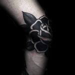 Фото тату с черной розой 25.01.2021 №0078 - black rose tattoo - tatufoto.com