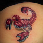 Фото тату цветной скорпион 16.01.2021 №0010 -color tattoo scorpion- tatufoto.com