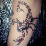 Фото тату цветной скорпион 16.01.2021 №0022 -color tattoo scorpion- tatufoto.com