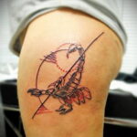 Фото тату цветной скорпион 16.01.2021 №0028 -color tattoo scorpion- tatufoto.com