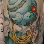 Фото тату чайник 06.01.2021 №012 -tattoo teapot- tatufoto.com