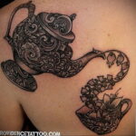 Фото тату чайник 06.01.2021 №028 -tattoo teapot- tatufoto.com
