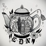 Фото тату чайник 06.01.2021 №314 -tattoo teapot- tatufoto.com
