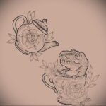 Фото тату чайник 06.01.2021 №322 -tattoo teapot- tatufoto.com