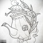 Фото тату чайник 06.01.2021 №324 -tattoo teapot- tatufoto.com