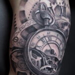Фото тату часы для мужчины 19.01.2021 №0010 -tattoo clock for men-tatufoto.com