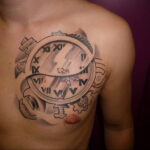 Фото тату часы для мужчины 19.01.2021 №0014 -tattoo clock for men-tatufoto.com
