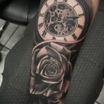 Фото тату часы для мужчины 19.01.2021 №0016 -tattoo clock for men-tatufoto.com