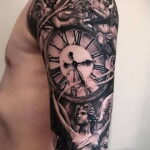 Фото тату часы для мужчины 19.01.2021 №0038 -tattoo clock for men-tatufoto.com