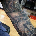 Фото тату часы для мужчины 19.01.2021 №0045 -tattoo clock for men-tatufoto.com